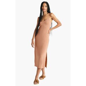 Splendid Caramel Everywhere Cashmere Blend Layer Knit Slipdress